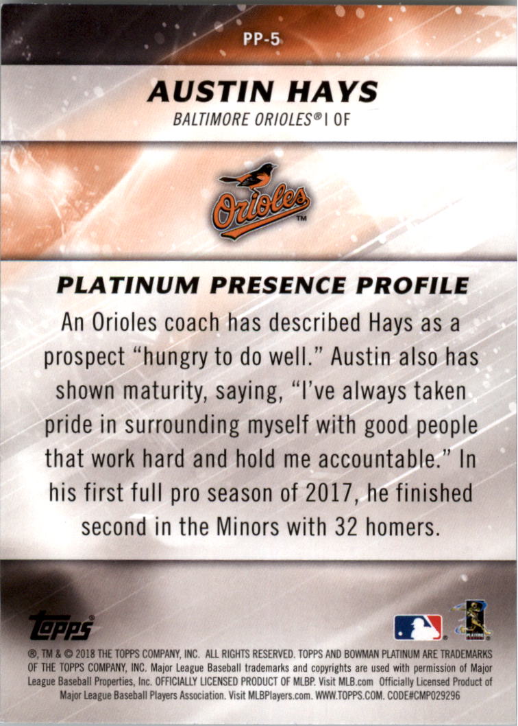 2018 Bowman Platinum Platinum Presence Choose From