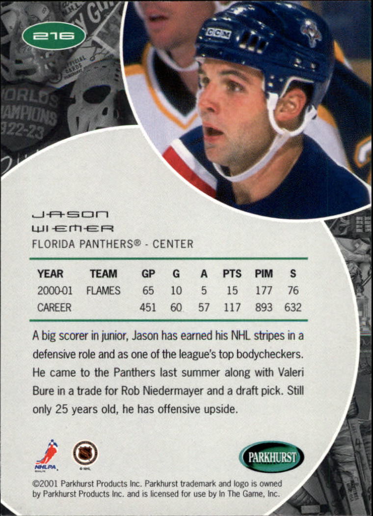 2001-02 Parkhurst Hk Card #s 1-250 +Rookies 10+ FREE SHIP A1627 - You Pick