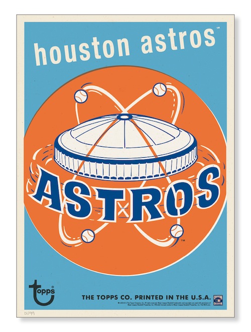 Houston Astros Retro Throwback 1960s-1970s Team Name Logo Vinyl