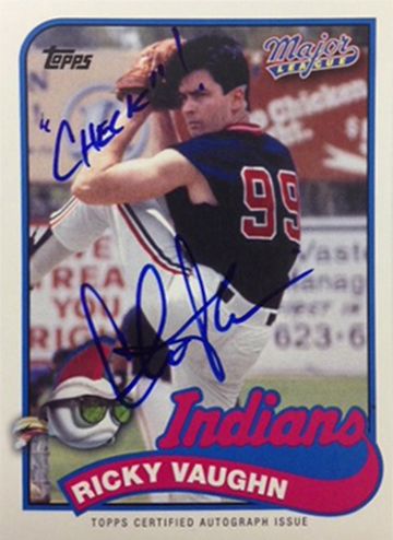 Charlie Sheen Rick Vaughn Major League Cleveland Indians Signed Autogr –  MisterMancave