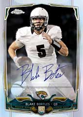 Blake Bortles 2014 Bowman Chrome Topps Shelf Rookies Gold Refractor #13/50  Jacksonville Jaguars Insert Card #TSR-BB