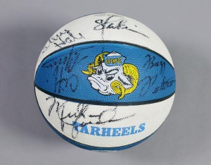 83-84 UNC Signed Basketball