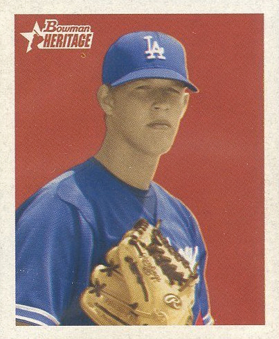 Five Clayton Kershaw Trading Cards 