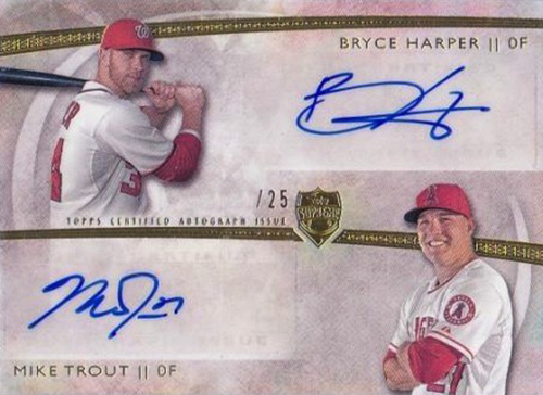 Mike Trout and Bryce Harper Exchanged Compliments on an Autographed Baseball  Card - Boardroom