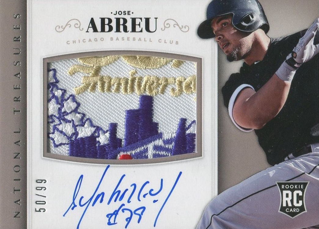 Jose Abreu player worn jersey patch baseball card (Chicago White