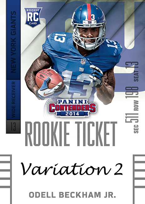 Panini America 2014 Contenders Football Rps Rookie Tickets Variation 2