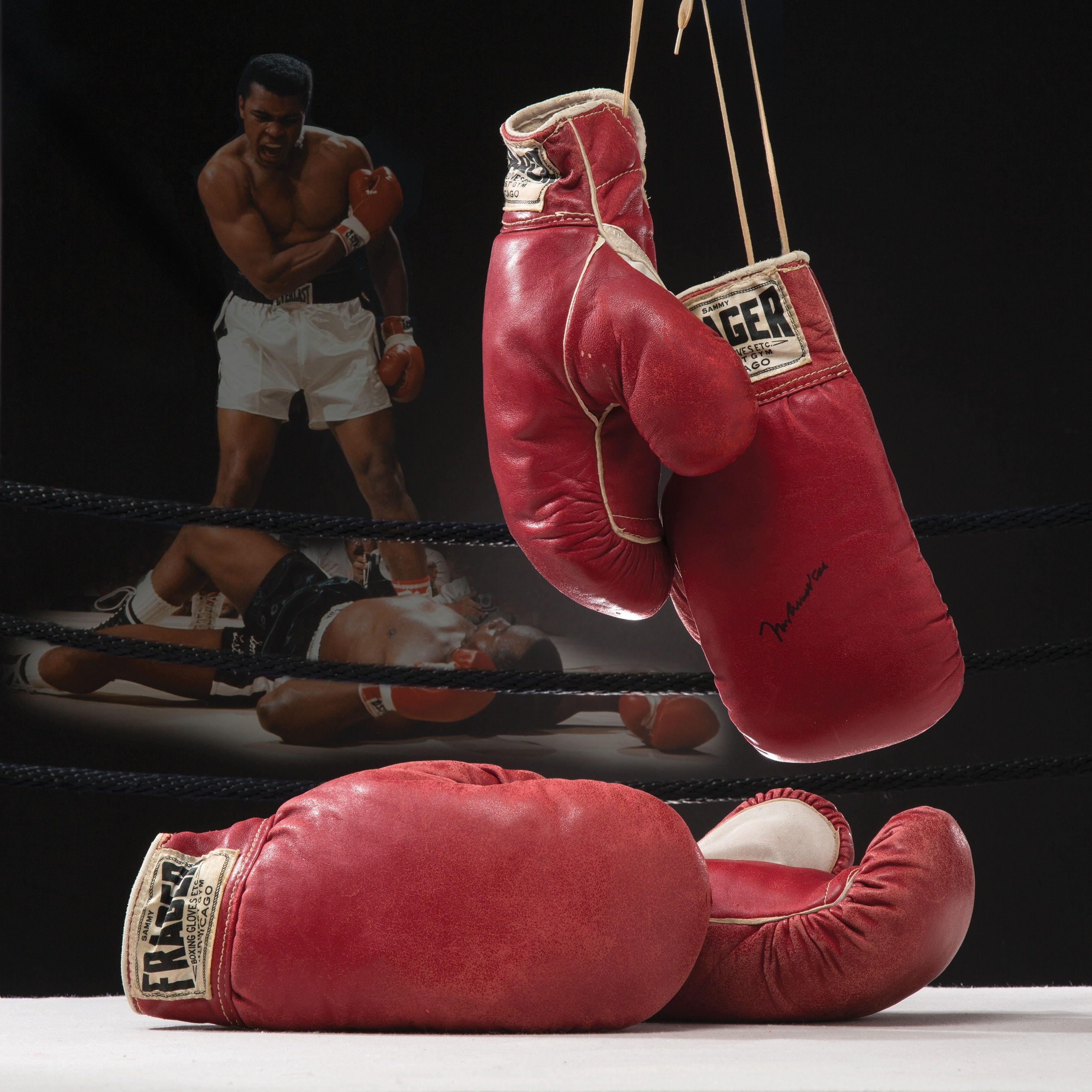 ali boxing gloves. 