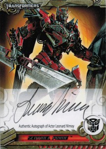 Sentinel Prime Nimoy Autograph