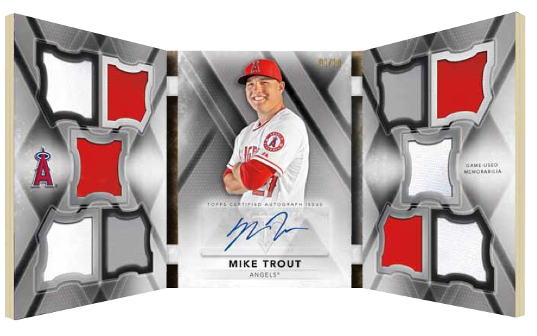 2015 Topps Tribute Mike Trout Jersey Relic /75 Los Angeles Angels