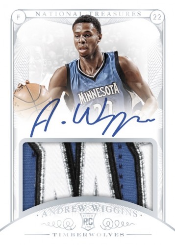 Panini America 2014-15 National Treasures Basketball Andrew Wiggins RPA Vertical