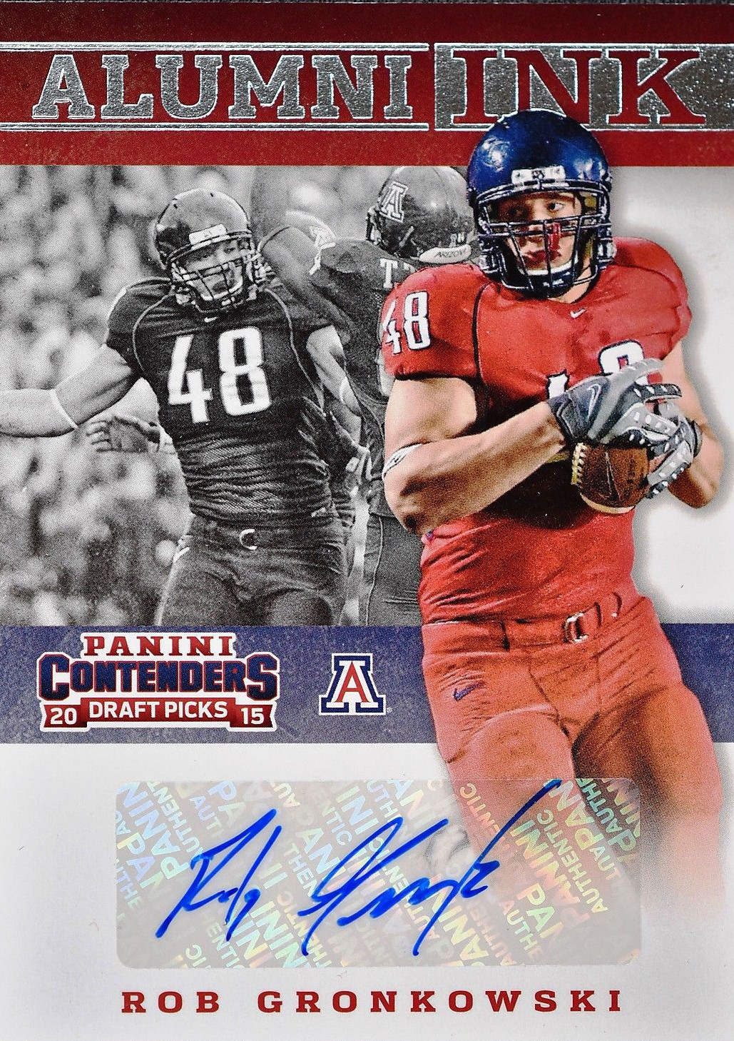 Rob Gronkowski Arizona Wildcats 2021 Panini Contenders draft pick