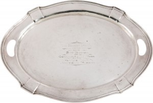 1919 Belmont Stakes Trophy Silver Tray Presented to Owner of Sir Barton 71,700 Image courtesy Heritage Auctions, HA