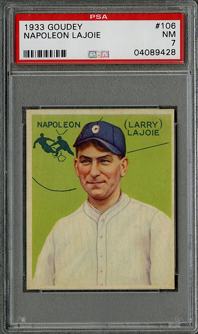 1933 Goudey Napoleon Lajoie PSA 7