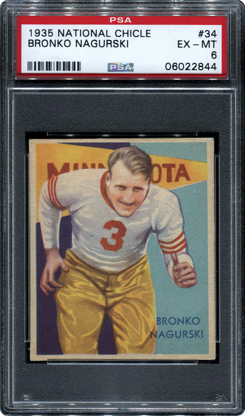 1935 National Chicle Bronko Nagurski PSA 6