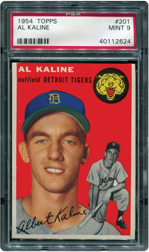 1954 Topps Al Kaline Rookie Card PSA 9