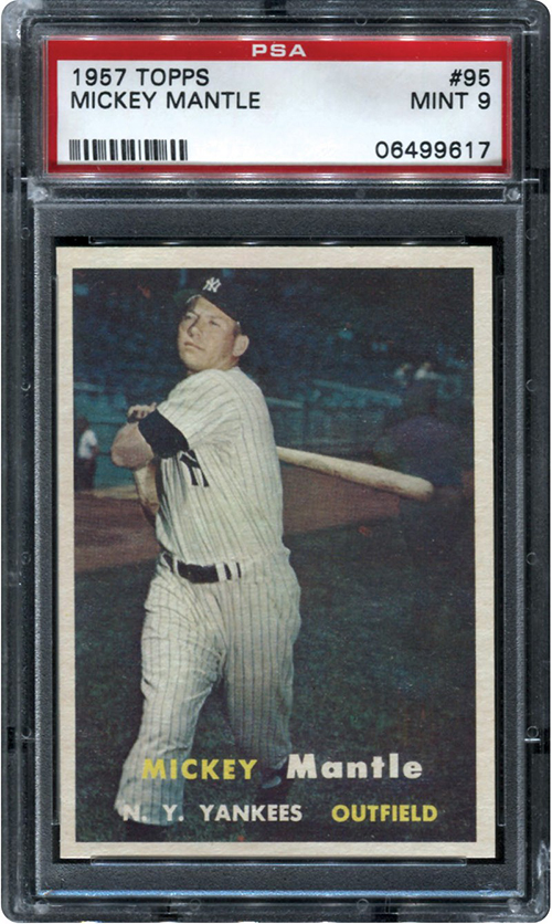 1957 Topps Mickey Mantle PSA 9