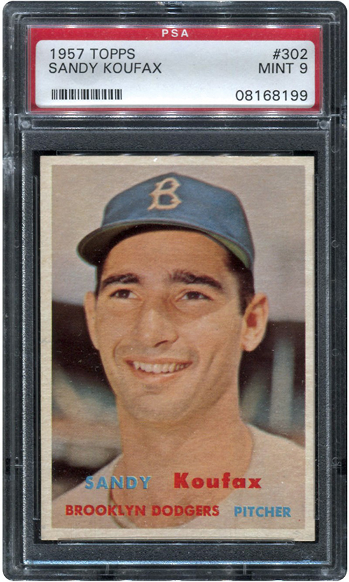 1957 Topps Sandy Koufax PSA 9