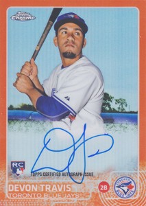 2015 TCH BB Rookie Auto Orange Devon Travis