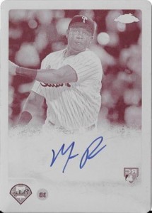 2015 TCH BB Rookie Auto Plate Maikel Franco