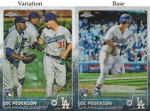 2015 Topps Chrome Baseball Variations Joc Pederson