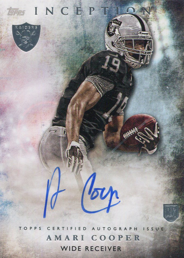 Autographed Oakland Raiders Amari Cooper 2015 Topps Chrome