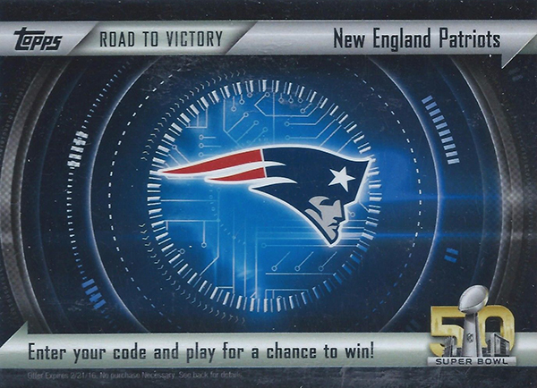 2015 Topps Road to Victory New England Patriots