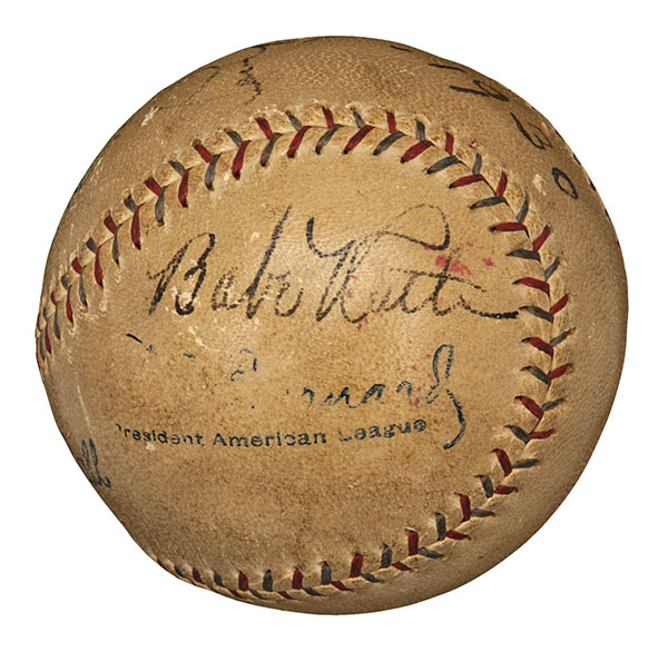 Babe Ruth Home Run 519 Ball