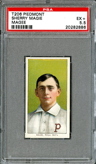 T206 Piedmont Sherry Magie Magee PSA 55