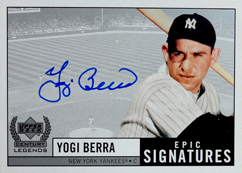 1999 Upper Deck Century Legends Epic Signatures Yogi Berra