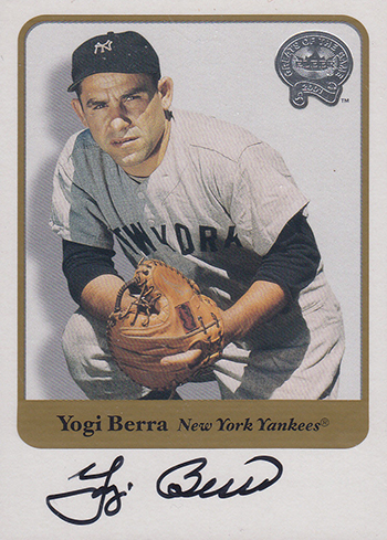 2001 Fleer Greats of the Game Yogi Berra Autographs
