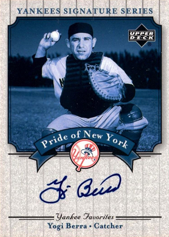 Yogi Berra Autographed 2003 Upper Deck Play Ball Card #42 New York Yankees  Steiner SKU #126157