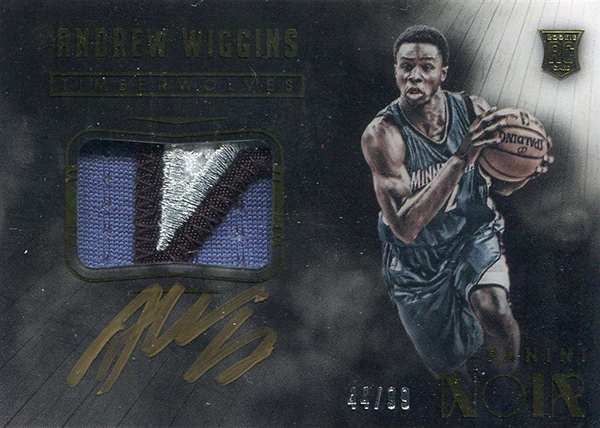 Panini Noir Andrew Wiggins RC patch auto