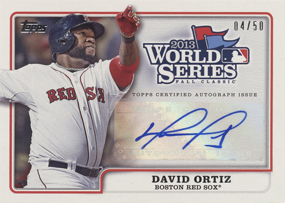 David Ortiz 2023 Topps Tribute to Nicknames Big Papi Orange Auto 22/25  #TTN-DO Boston