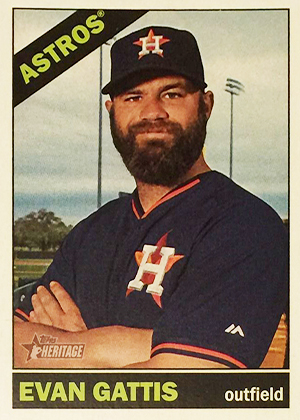 2018 Topps Heritage Evan Gattis Houston Astros Baseball Card TMH1A