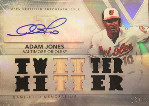 2015 Topps Career High Relics #CRH-AJ Adam Jones Game Worn Jersey Baseball  Card at 's Sports Collectibles Store