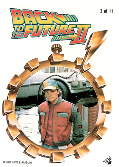 1989 Topps Back to the Future II Sticker