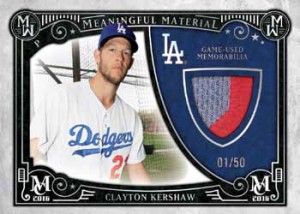 2016 Topps Museum Collection Baseball Meaningful Material Prime Relic