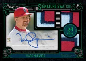 2016 Topps Museum Collection Baseball Signature Swatches Triple Relic Green