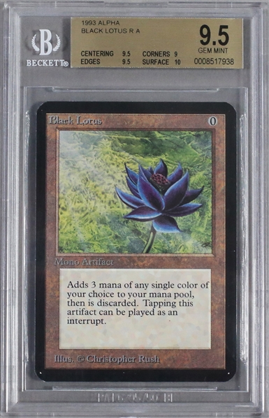 Magic the Gathering 1993 Alpha Black Lotus BGS 95