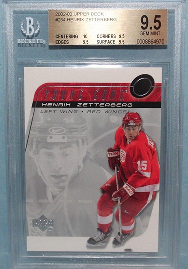 Henrik Zetterberg Card 2002-03 Upper Deck Game Jersey Series II