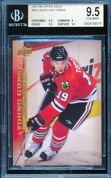 2007-08 UD YG Jonathan Toews 9-5