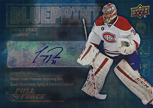 2015-16 Upper Deck Full Force Autographs Carey Price