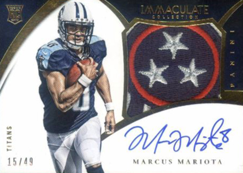 2015 Donruss Signature Series Marcus Mariota Autographed Patch