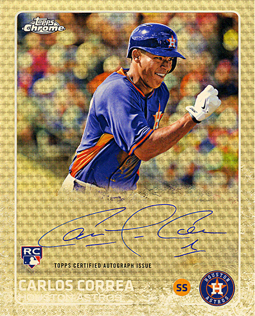 2015 CARLOS CORREA TOPPS GYPSY QUEEN NATIONAL CONVENTION ROOKIE 