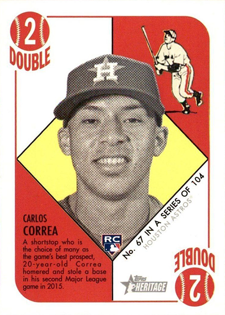 2015 Topps Heritage Chrome Refractor thc563 Carlos Correa Rookie
