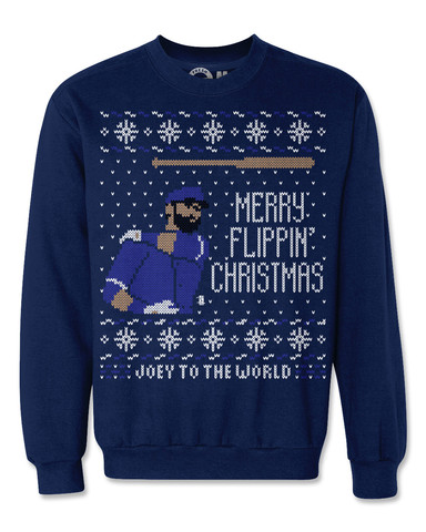 Jose Bautista's Bat Flip Makes for an Epic Christmas Sweater