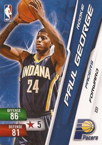 2010-11 National Treasures NBA Gear Paul George Jersey RC ROOKIE 06/30 BGS 9