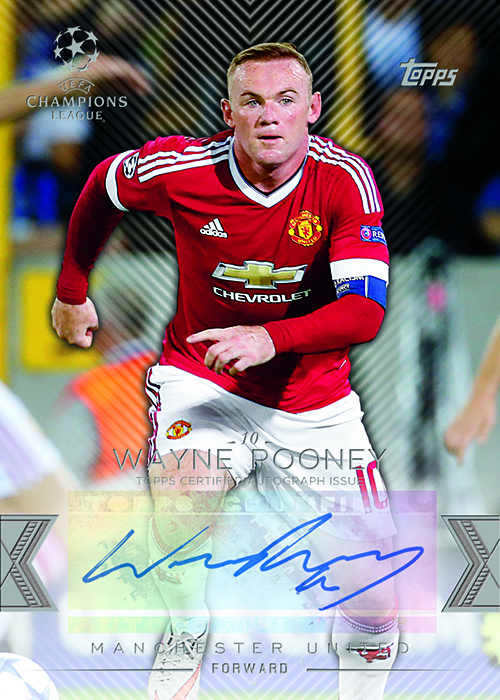 2015-16 Topps UEFA Champions League Showcase Soccer Autographs Wayne Rooney