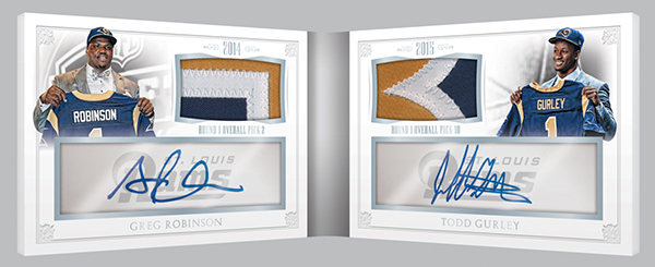 2015 Panini National Treasures Football Dual Auto Patch Book