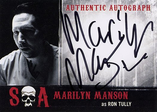 Marilyn Manson Autograph Added To Sons Of Anarchy Seasons And